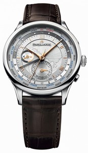 Maurice Lacroix Masterpiece Worldtimer Automatic Leather Watch# MP6008-SS001-110 (Men Watch)