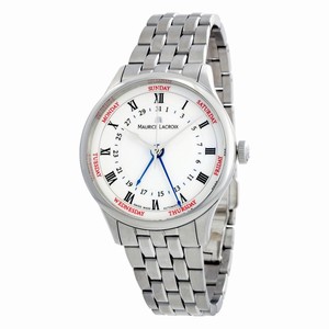 Maurice Lacroix White Automatic Watch #MP6507-SS002-112 (Men Watch)