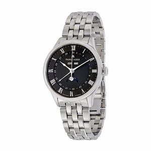 Maurice Lacroix Black Dial Fixed Stainless Steel Band Watch #MP6607-SS002-310 (Men Watch)