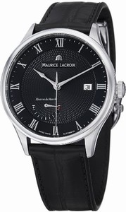 Maurice Lacroix Masterpiece Automatic Date Black Dial Power Reserve Leather Watch #MP6807-SS001-310 (Men Watch)