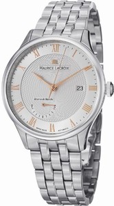 Maurice Lacroix Masterpiece Automatic Date Roman Numeral Dial Power Reserve Stainless Steel Watch #MP6807-SS002-111 (Men Watch)