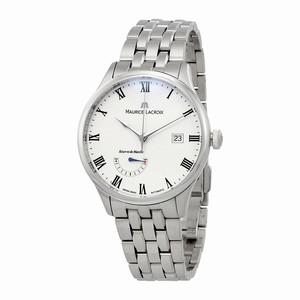 Maurice Lacroix White Dial Fixed Stainless Steel Band Watch #MP6807-SS002-112 (Men Watch)