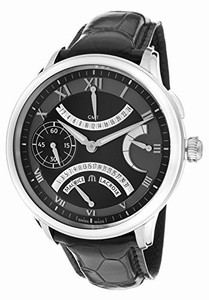 Maurice Lacroix Black With Grey Border (silver 925) Dial Black Genuine Alligator Band Watch #MP7218-SS001-310 (Men Watch)