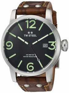 TW Steel Black Dial Stainless steel Band Watch # MS12 (Men Watch)