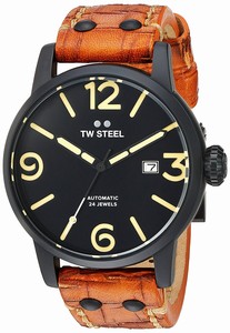 TW Steel Automatic Date Brown Leather Watch # MS35 (Men Watch)