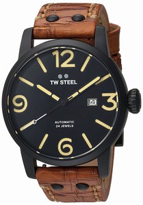 TW Steel Automatic Date Brown Leather Watch # MS36 (Men Watch)