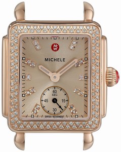 Michele Swiss quartz Dial color Beige Watch # MW06V01B4971 (Women Watch)