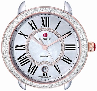 Michele Swiss quartz Dial color White Watch # MW21B01D2963 (Women Watch)