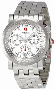 Michele Quartz Diamonds and Stainless Steel Watch #MWW01C000003 (Women Watch)