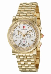 Michele Quartz Diamonds and Gold Tone Watch #MWW01C000043 (Women Watch)