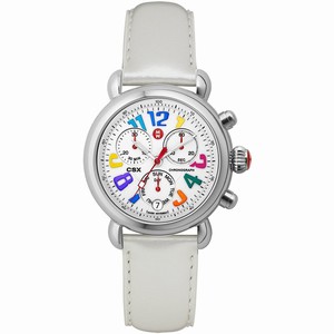 Michele Battery Operated Quartz Polished Stainless Steel White Enamel Dial Band Watch #MWW03M000071 (Women Watch)