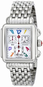 Michele Battery Operated Quartz Polished Stainless Steel White Enamel Dial Polished Stainless Steel Band Watch #MWW06P000018 (Women Watch)