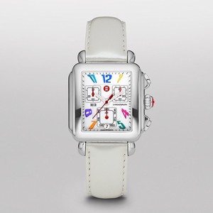 Michele Battery Operated Quartz Polished Stainless Steel White Enamel Dial Band Watch #MWW06P000035 (Women Watch)