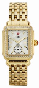 Michele Quartz Diamonds and Gold Tone Watch #MWW06V000003 (Women Watch)