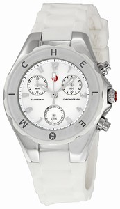Michele Battery Operated Quartz Polished With Brushed Steel White Dial Band Watch #MWW12D000001 (Women Watch)