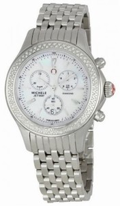 Michele Quartz Diamonds and Stainless Steel Watch #MWW17A000001 (Women Watch)