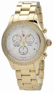 Michele Quartz Diamonds and Gold Tone Watch #MWW17A000007 (Women Watch)