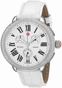 Michele Battery Operated Quartz Polished Stainless Steel Silver Roman Numeral Dial Band Watch #MWW21A000006 (Women Watch)