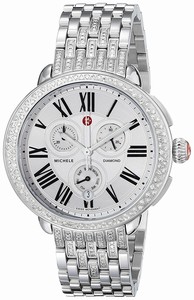 Michele Swiss quartz Dial color Silver Watch # MWW21A000010 (Women Watch)