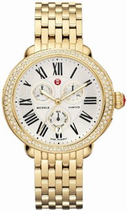 Michele Swiss quartz Dial color Silver Watch # MWW21A000011 (Women Watch)