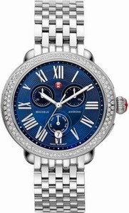 Michele Quartz Dial color Blue Mother of Pearl Watch # MWW21A000026 (Women Watch)