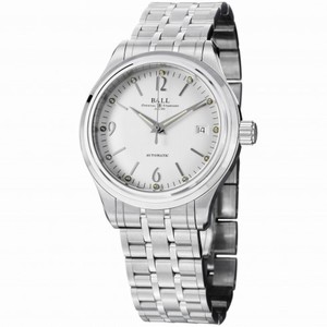 Ball Trainmaster Streamliner Automatic White Dial Date Stainless Steel Watch# NM1060D-SJ-WH (Men Watch)