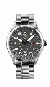 Ball Engineer Master II Aviator Automatic Gray Dial Day Date Stainless Steel Watch# NM1080C-S5J-GY (Men Watch)