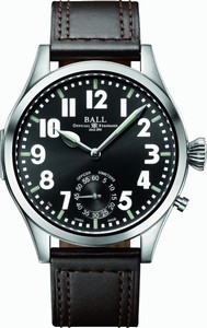 Ball Engineer Master II Officer Manual Winding Black Dial Leather Watch# NM2038D-L1-BKWH (Men Watch)
