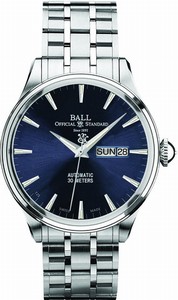 Ball Trainmaster Eternity Automatic Blue Dial Day Date Stainless Steel Watch# NM2080D-SJ-BE (Men Watch)