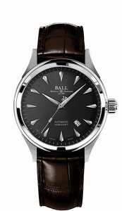 Ball Fireman Racer Classic Automatic Gray Dial Date Brown Leather Watch# NM2288C-LJ-GY (Men Watch)