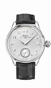 Ball Trainmaster Cleveland Night Express Black Crocodile Leather Strap Watch# NM3038D-LL2J-WH (Men Watch)