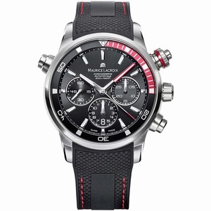 Maurice Lacroix Black Automatic Watch # PT6018-SS001-330 (Men Watch)