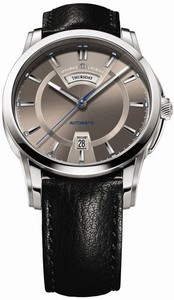 Maurice Lacroix Automatic Day Date Black Leather Watch # PT6158-SS001-73E (Men Watch)
