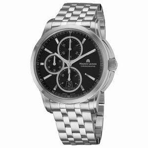 Maurice Lacroix Black Dial Stainless Steel Band Watch #PT6188-SS002330 (Men Watch)