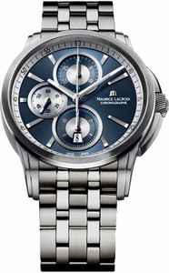 Maurice Lacroix Pontos Automatic Blue Dial Stainless Steel Watch# PT6188-SS002-430 (Men Watch)