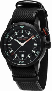 Maurice Lacroix Black Dial Stainless Steel Band Watch #PT6248-PVB013-332-2 (Men Watch)