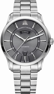 Maurice Lacroix Grey Dial Stainless Steel Watch #PT6358-SS002-332-1 (Men Watch)