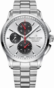 Maurice Lacroix Swiss automatic Dial color Silver Watch # PT6388-SS002-131-1 (Men Watch)