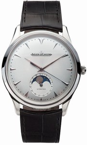 Jaeger LeCoultre Ultra Thin Automatic Silver Moonphase Watch #Q1368420 (Men Watch)