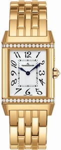 Jaeger LeCoultre Manual Wind 18kt Yellow Gold Silver Dial 18kt Yellow Gold Band Watch #Q2691120 (Women Watch)