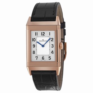 Jaeger LeCoultre Manual Hand wind SilveRed dial with a linear pattern guilloche textuRed center. Watch #Q2782520 (Men Watch)