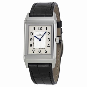 Jaeger LeCoultre Manual Hand wind SilveRed dial with a linear pattern guilloche textuRed center. Watch #Q2788520 (Men Watch)