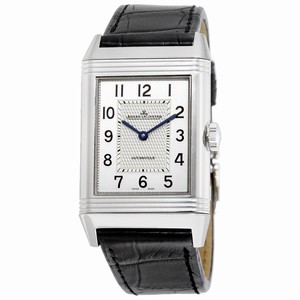 Jaeger LeCoultre Silver Guilloche Automatic Watch # Q3828420 (Men Watch)