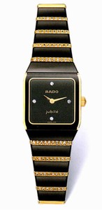 Rado Quartz Black Hardmetal/gold Black Dial Black Hardmetal/gold Band Watch #R10399759 (Women Watch)