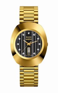 Rado Original Quartz Analog Day Date Gold Tone Stainless Steel Watch# R12304313 (Men Watch)