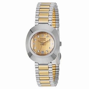 Rado Original Quartz Analog Date Two Tone Stainless Steel Watch# R12307254 (Women Watch)