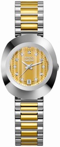 Rado Original Quartz Diamond Hour Markers Dial Date Two Tone Stainless Steel Watch# R12307304 (Women Watch)