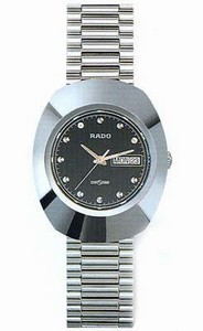 Rado Black Dial Fixed Stainless Steel Band Watch #R12391153 (Men Watch)