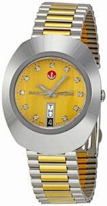 Rado Original Automatic Diamond Dial Day Date Two Tone Stainless Steel Watch# R12408633 (Men Watch)