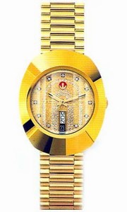 Rado Yellow Dial Yellow Plated Bracelet Band Watch #R12413153 (Men Watch)